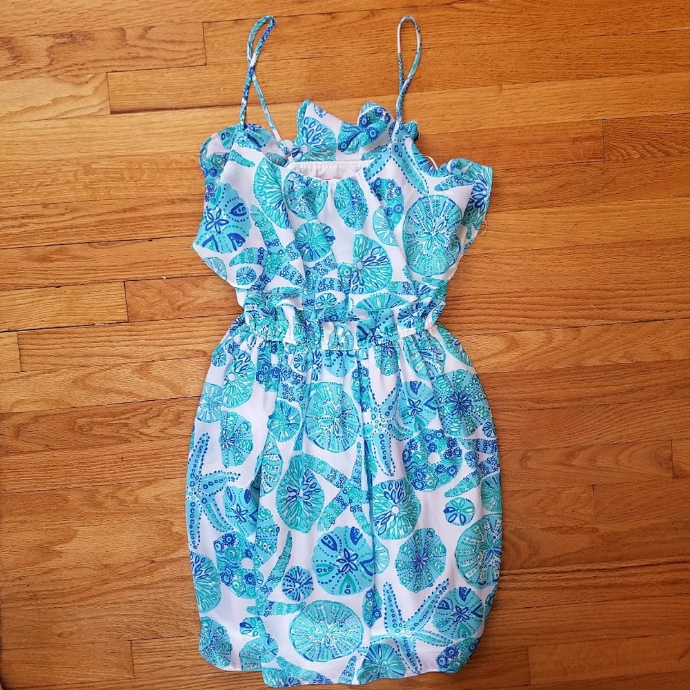 Lilly Pulitzer Blue White Floral Dress